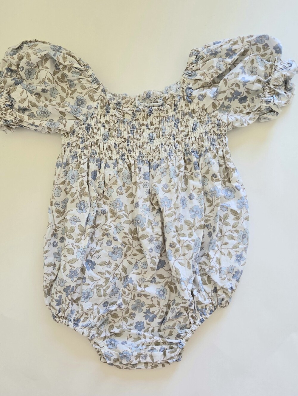 Noralee Hazel Romper In Blue Garden